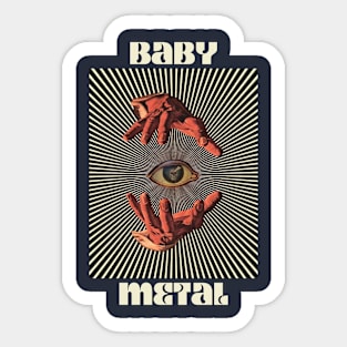 Hand Eyes Beby Metal Sticker